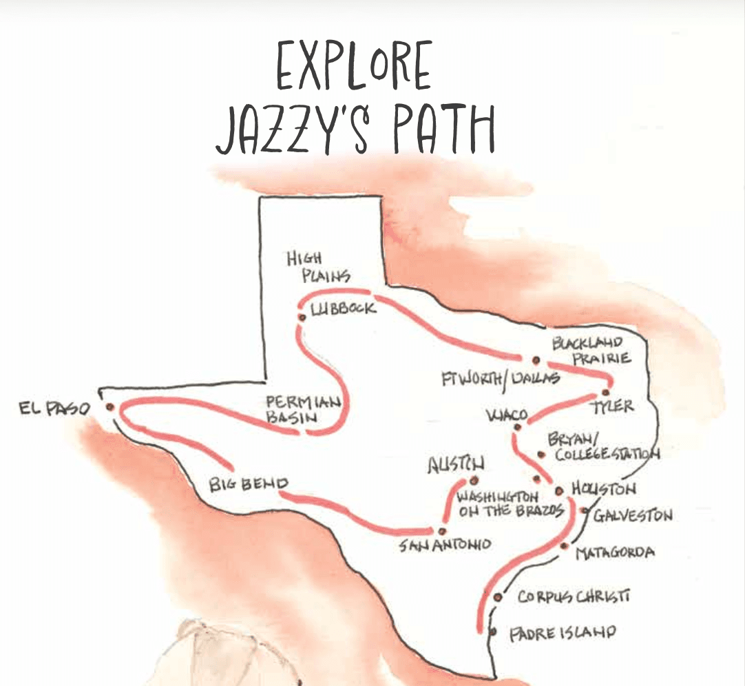 Jazzy's Texas Adventure Map